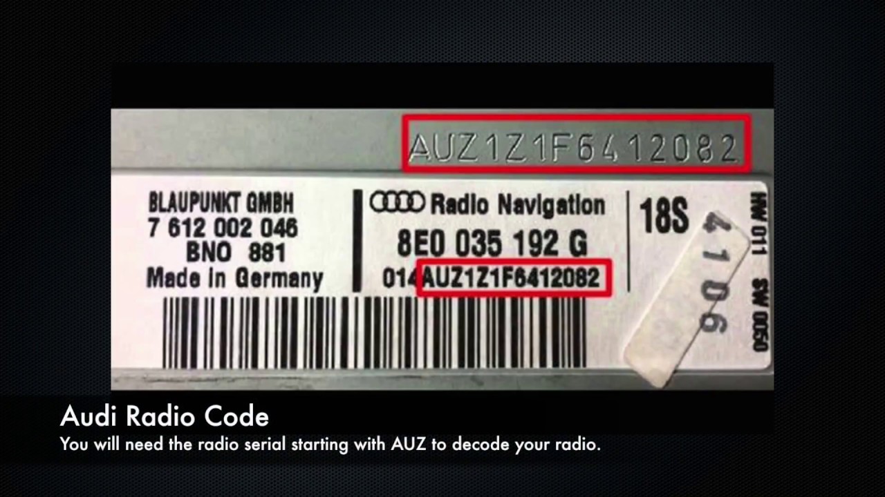 Audi Radio Code Keygen Crack